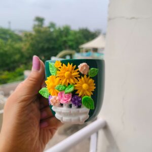 Personalized Flower Design Mini Cup