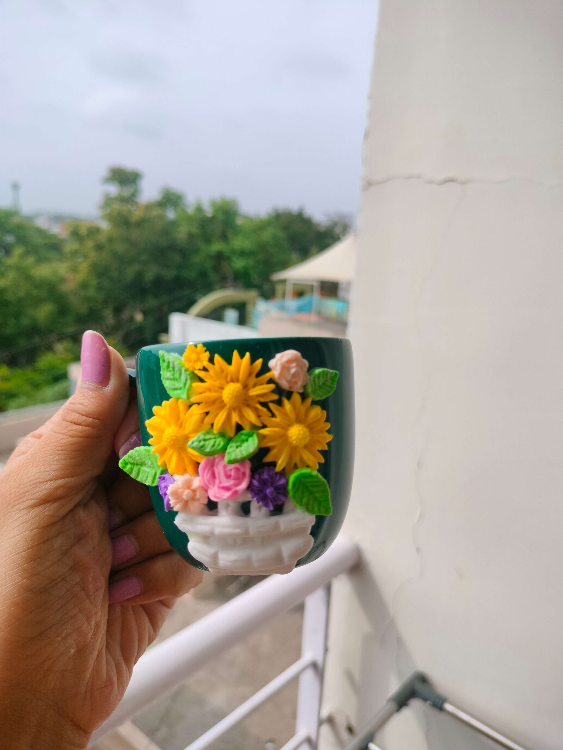 Personalized Flower Design Mini Cup - Image 2