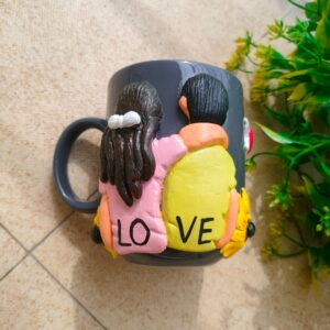 Personalized Couple Design Gray Cup