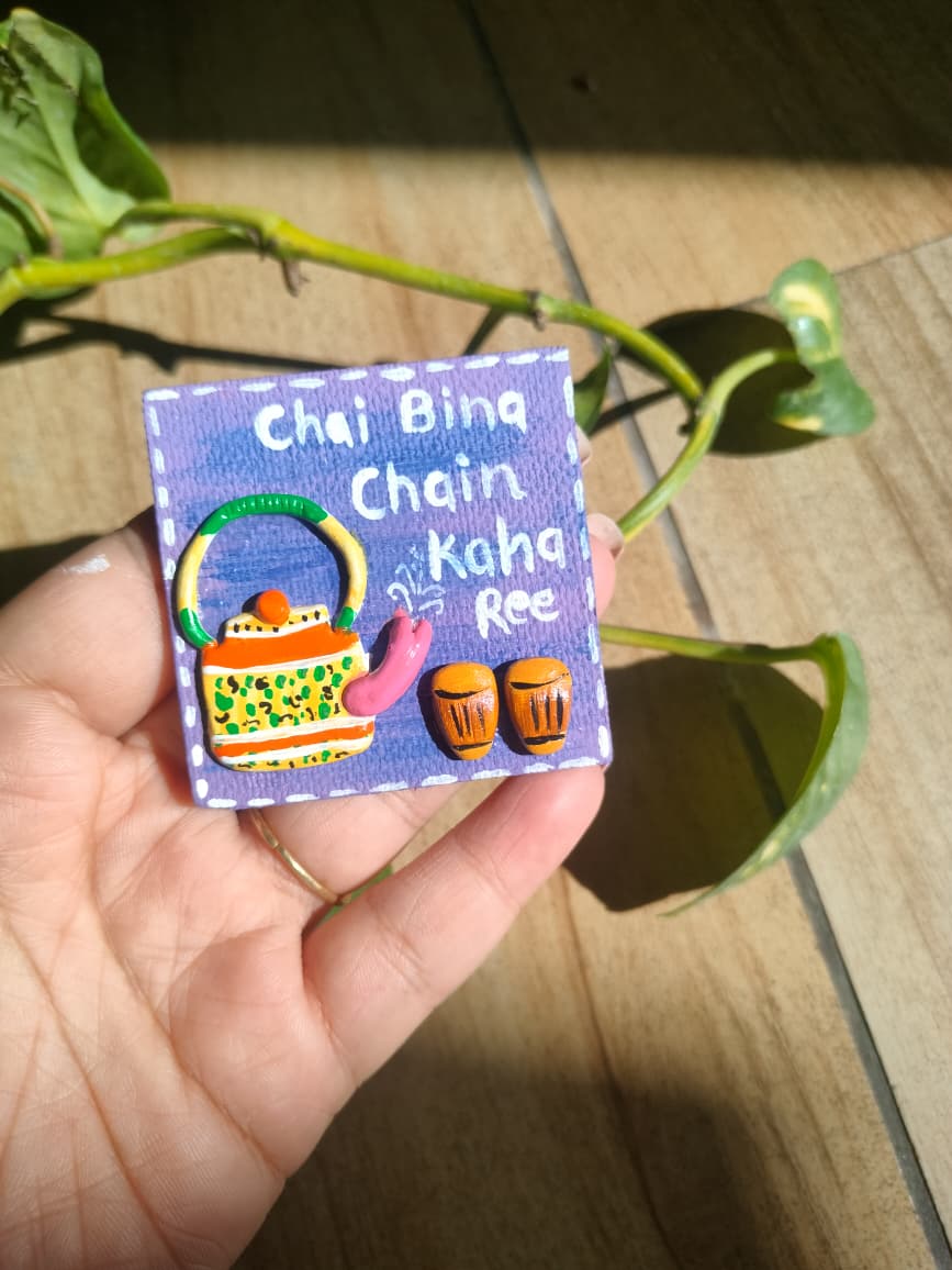 Canvas fridge magnet